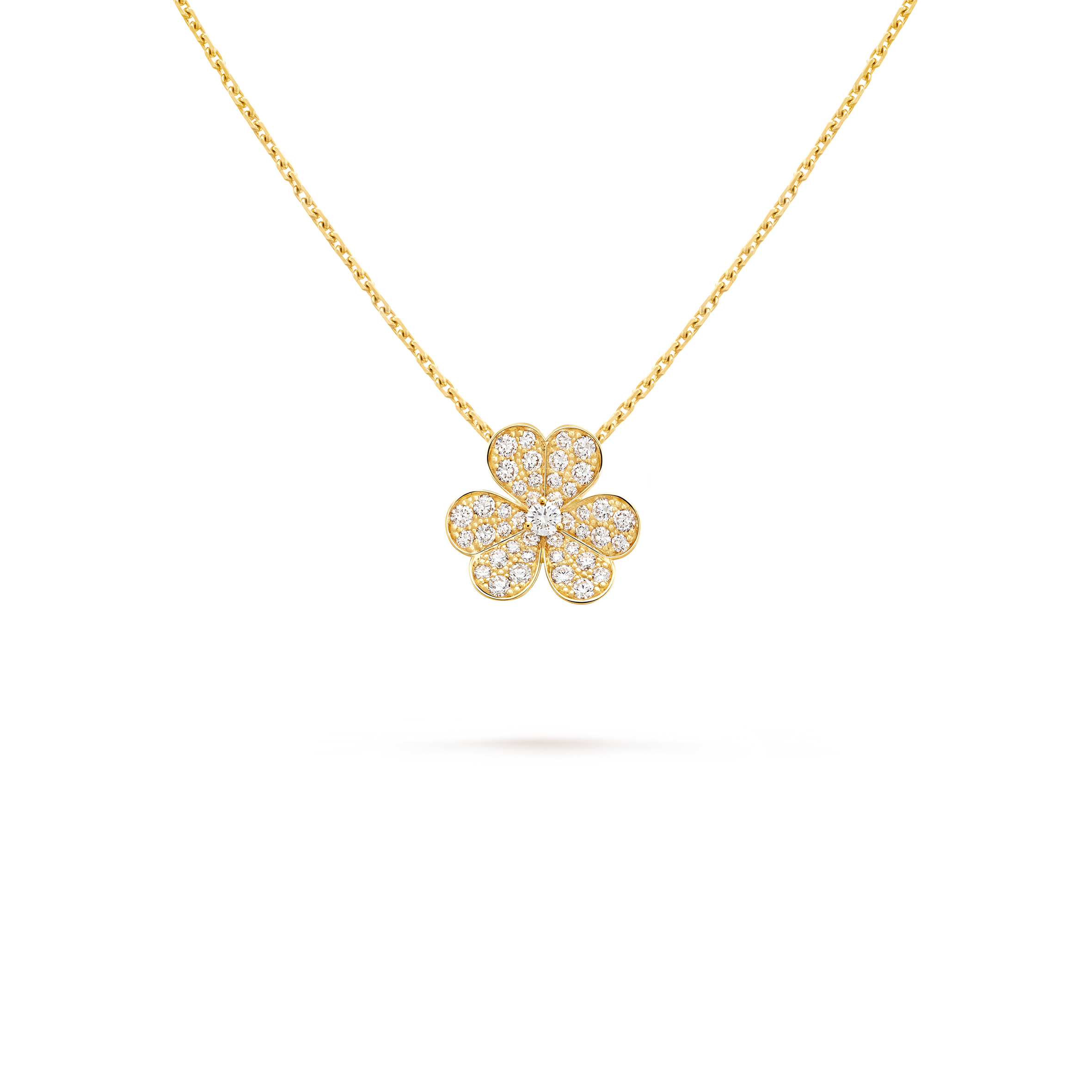 v*n cl*f arpels frivole pendant, small model - yellow gold, Di*m*nd vcarp2v100